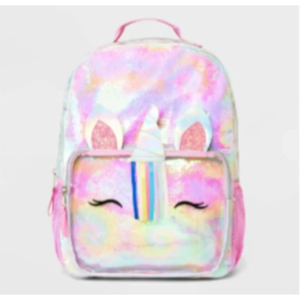 🥥 Cat & Jack Kids' 16 Flip Sequin Unicorn Backpack🆕